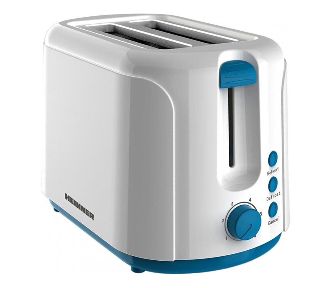 Heinner TP-750BL - Topinkovač s dvěma otvory 750W/230V bílá/modrá TP-750BL