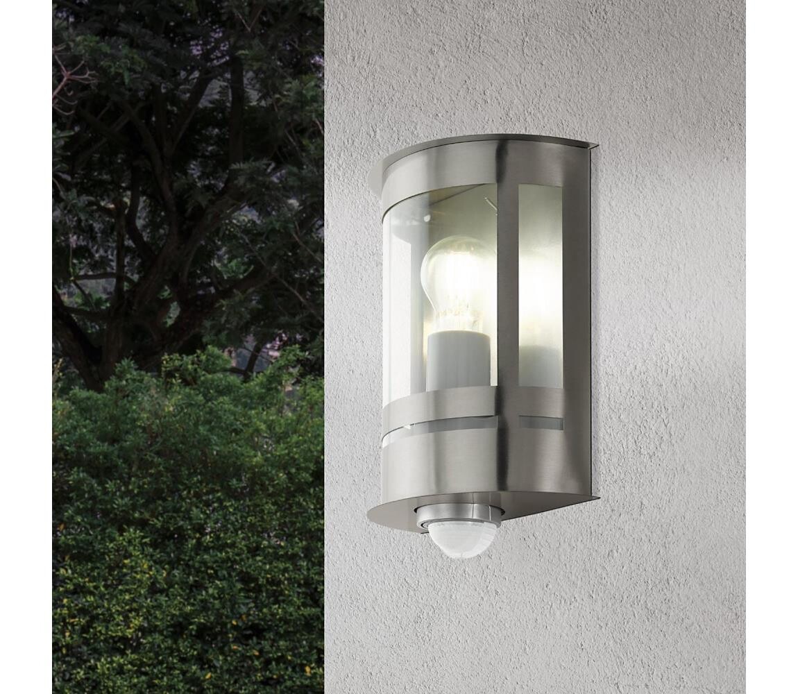 Eglo 79286 - Venkovní nástěnné svítidlo se senzorem TRIBANO 1xE27/60W/230V IP44 79286