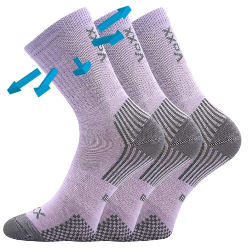 3PACK dětské ponožky Voxx merino fialové (Optimalik) 25/29