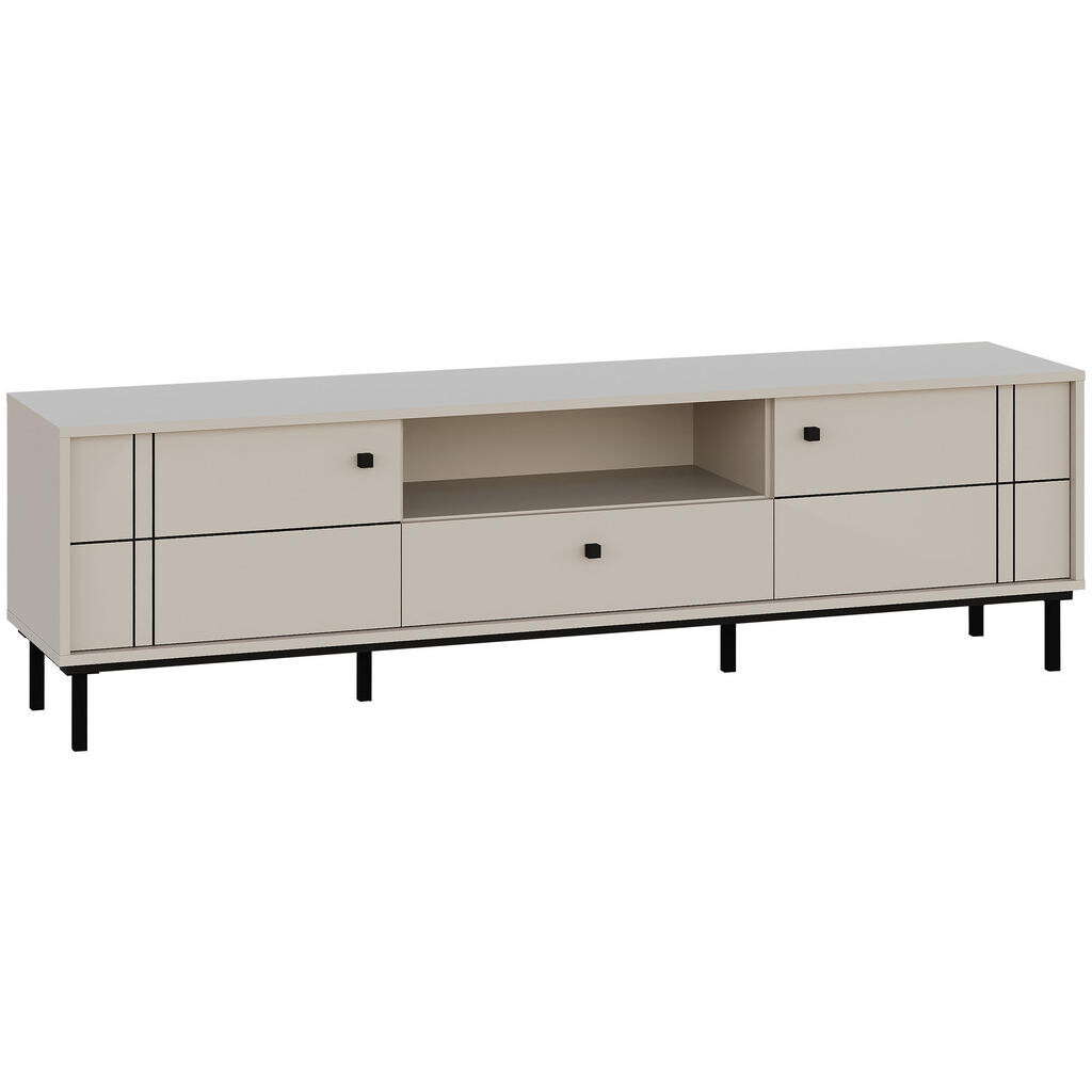 Carryhome NÍZKÁ KOMODA, kašmírová, 170/49,2/37 cm