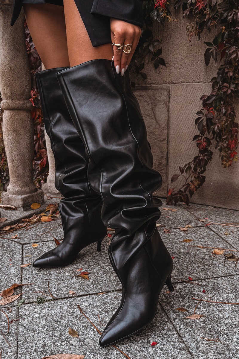 Dámské kozačky na podpatku Boto Slip-on