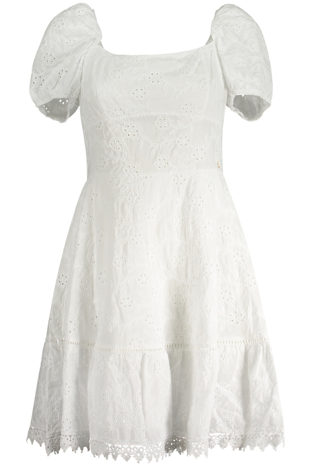 GUESS JEANS SHORT DRESS WOMEN WHITE