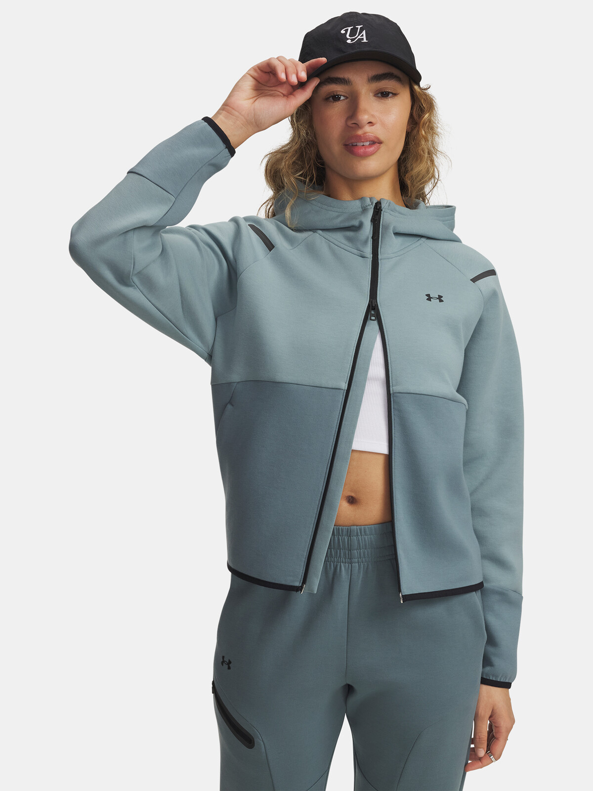 Dámská mikina Under Armour Unstoppable Fleece FZ-GRN - Dámské