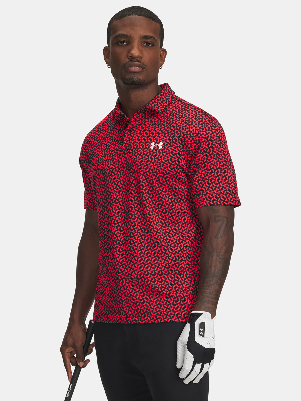 Pánské tričko Under Armour UA T2G Printed Polo-RED - Pánské