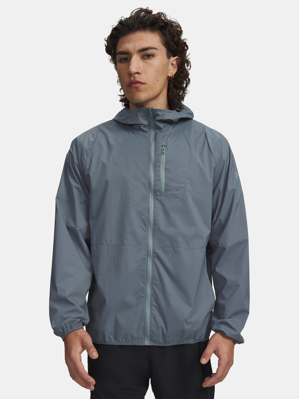 Pánská bunda Under Armour LAUNCH LIGHTWEIGHT JKT-BLU - Pánské