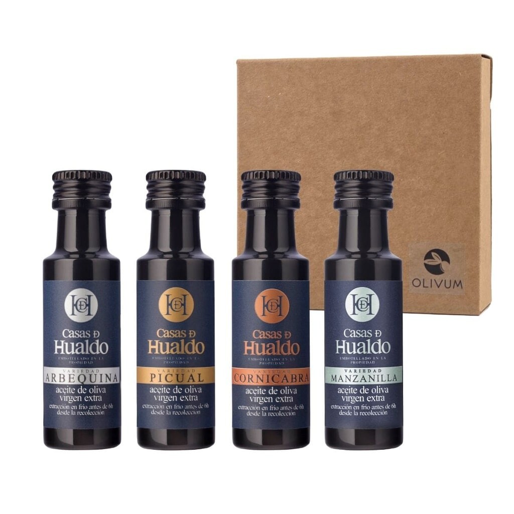 Testovací sada prémiových olivových olejů Casas de Hualdo (4 x 25 ml)