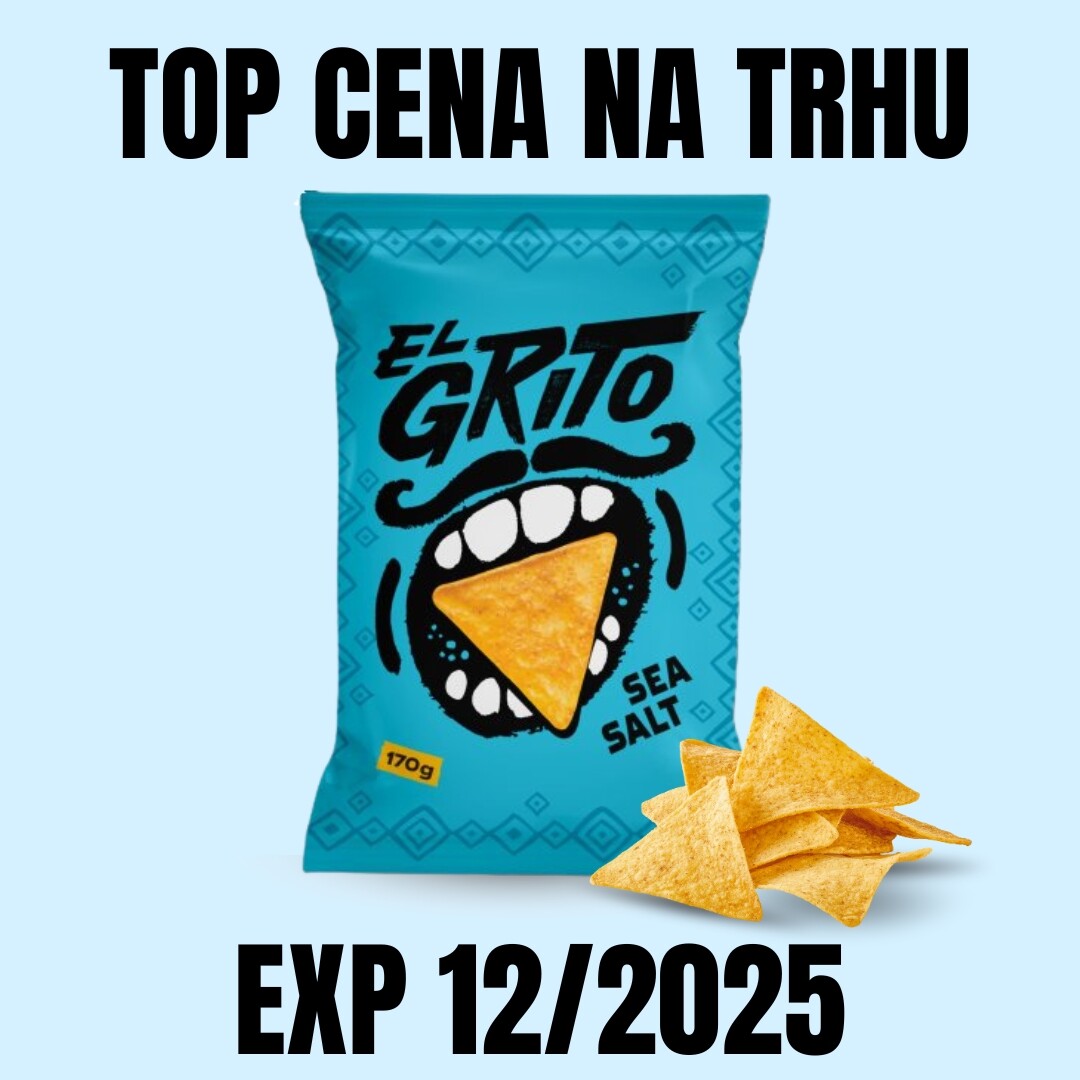 EL GRITO Slané kukuřičné tortilla chipsy 170 g EXP 12/2025