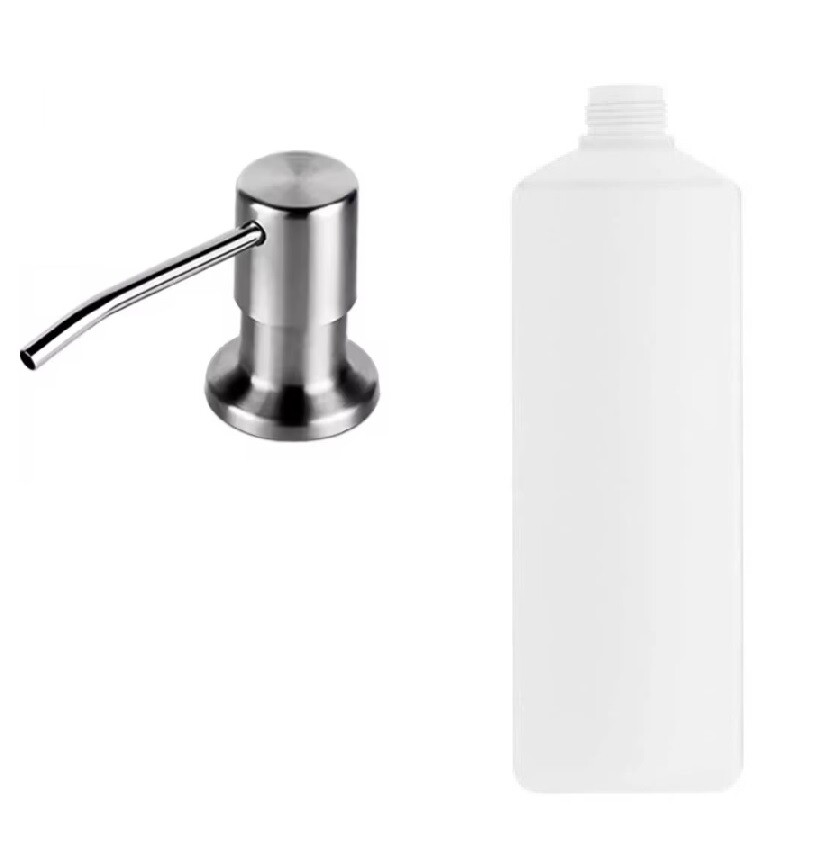 Eco produkty Nerezový vestavěný dávkovač mýdla nebo jaru s nádobkou 500 ml