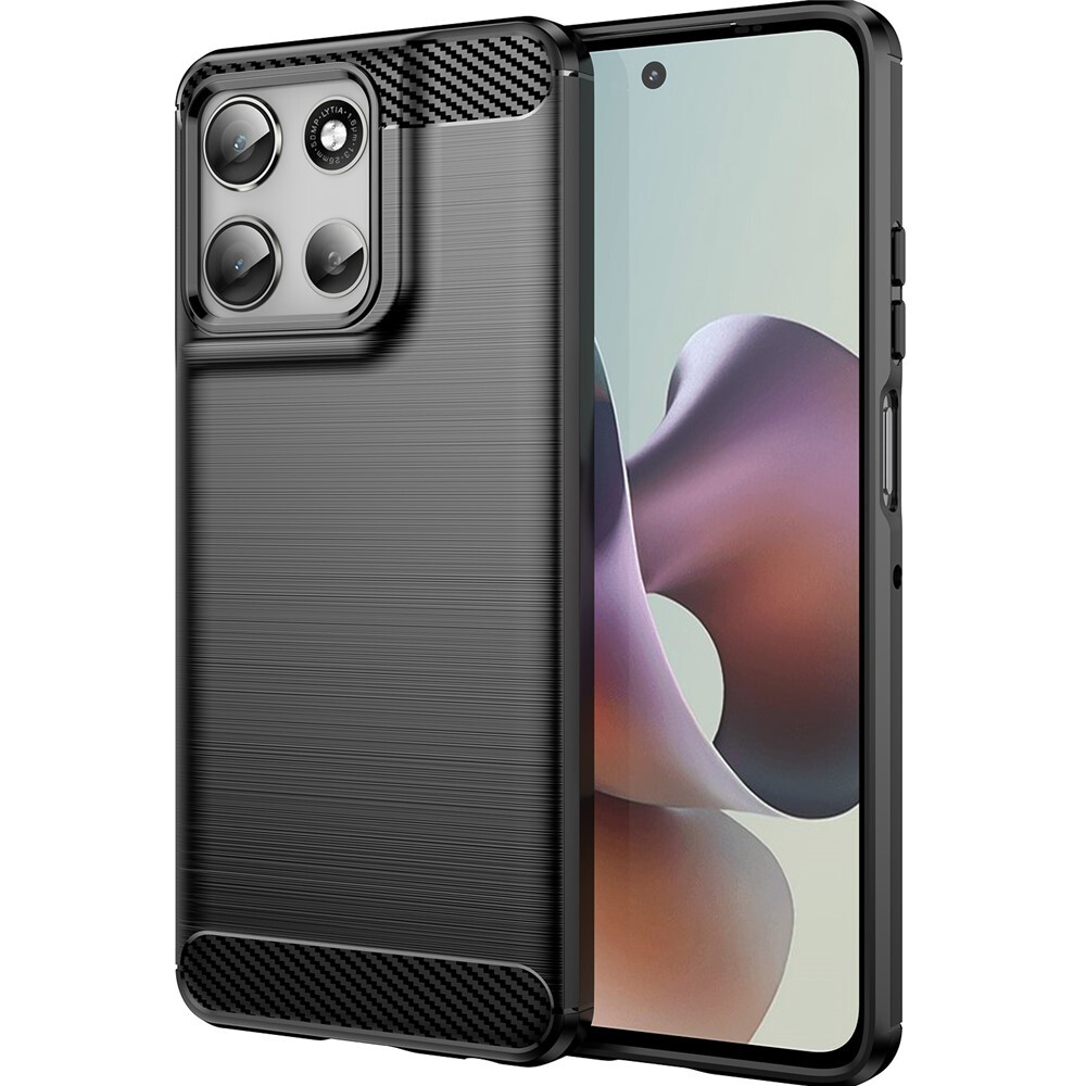 Techsuit Carbon Silicone pro Motorola Moto G56 černý