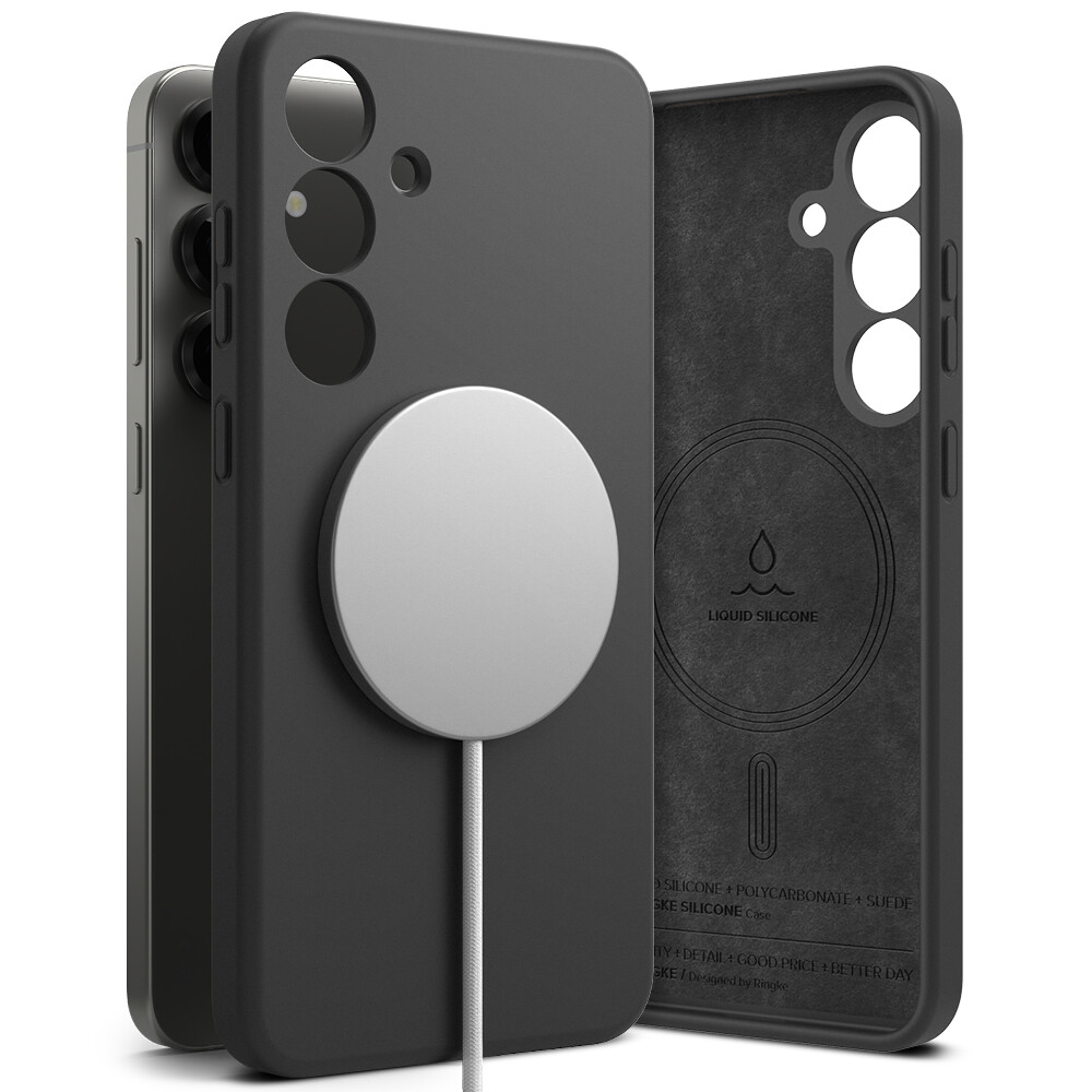 Ringke Silicone Magnetic MagSafe pro Samsung Galaxy S25 černý