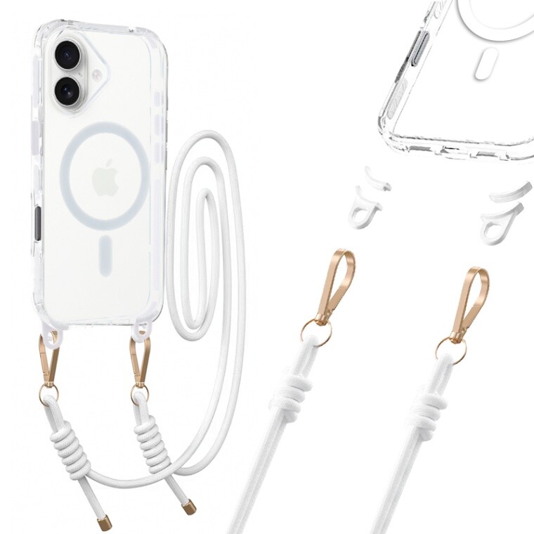Zadní kryt Tel Protect Strap Clear pro iPhone 17 white