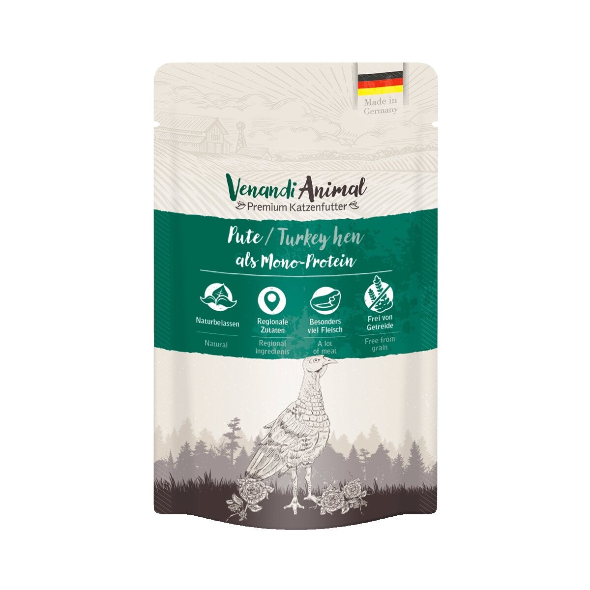 Venandi Animal krůtí maso jako jediný zdroj bílkovin 12 × 125 g
