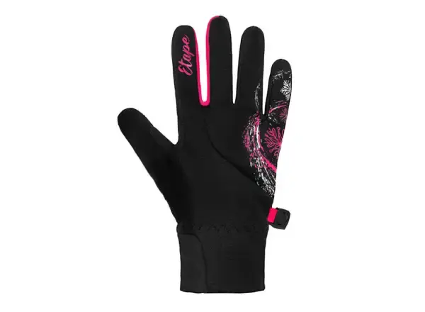 Etape Puzzle dětské rukavice černá/růžová vel. 9-10