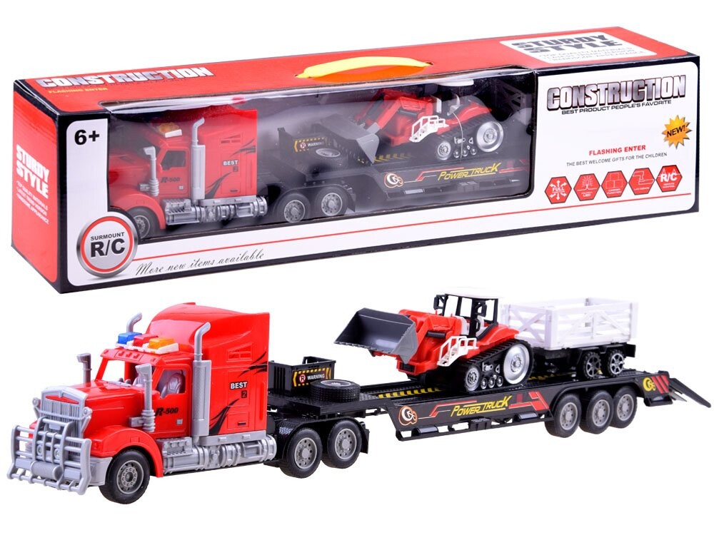 Mamido Mamido Kamion na dálkové ovládání s traktorem červený RC