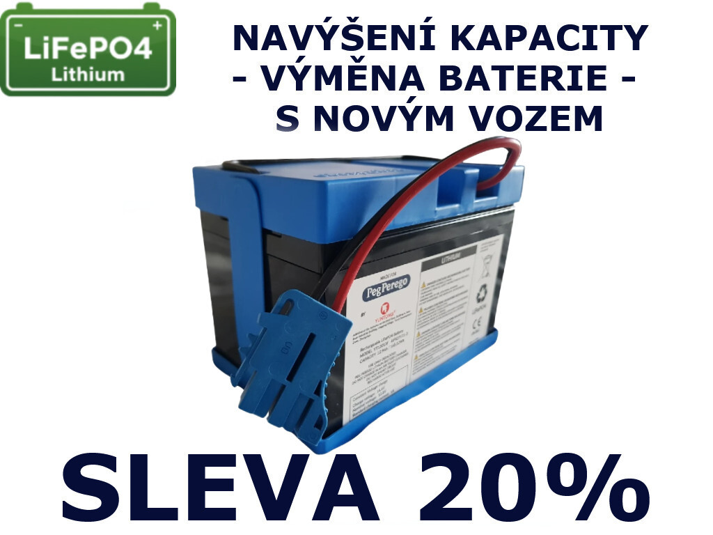 8,6Ah na 12,9h/165Wh, navýšení kapacity 12,8V LiFePO4 baterie