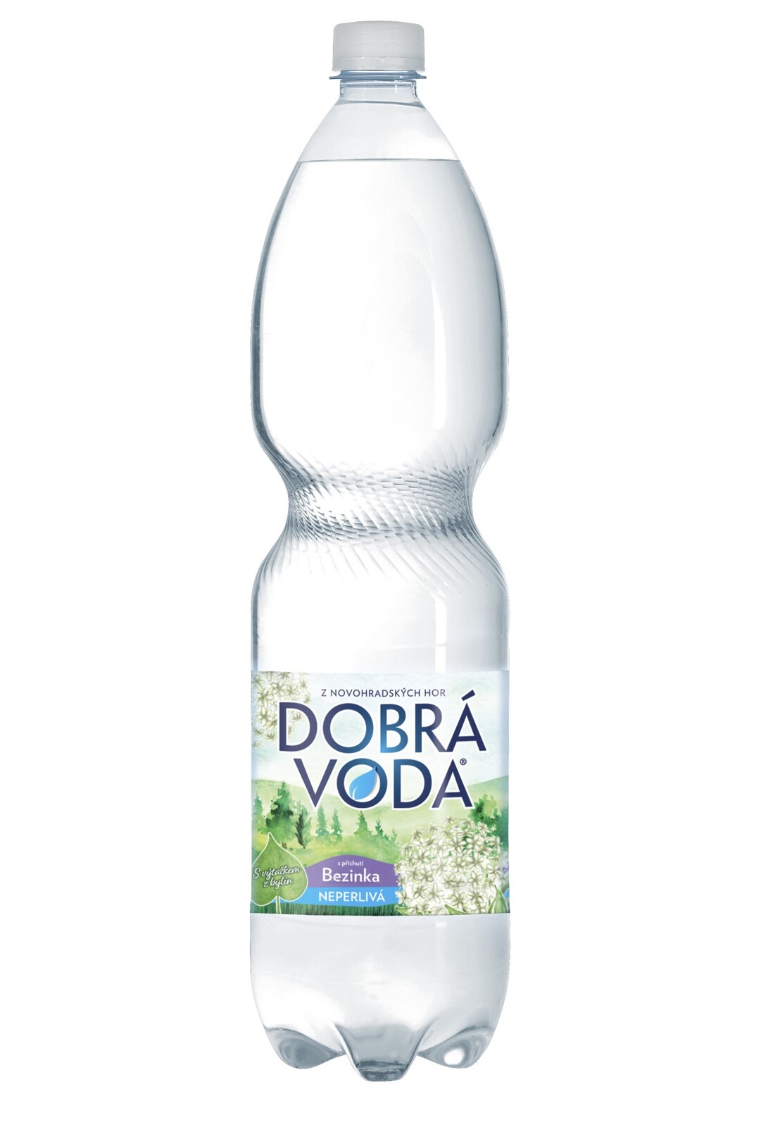 Minerální voda Dobrá voda - bezinka, neperlivá, 6x 1,5 l