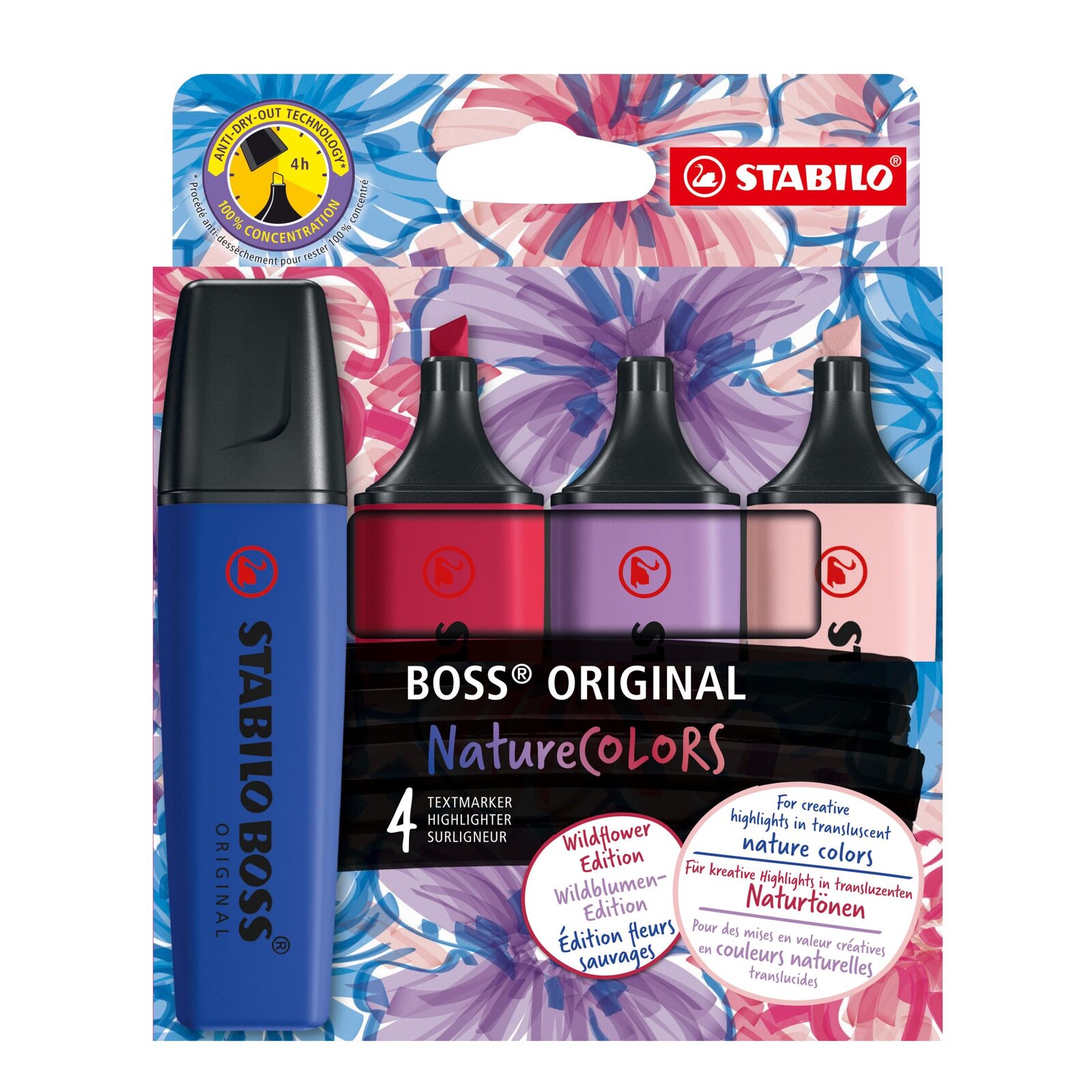 STABILO BOSS ORIGINAL NatureCOLORS Wildflower - 4 ks sada