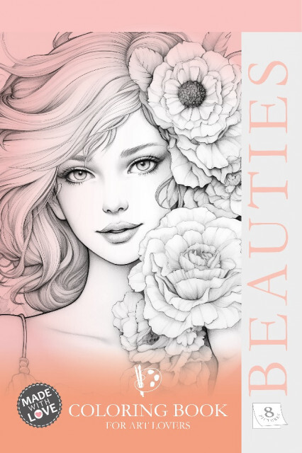 Dáma s květinami, antistresové omalovánky, Company Fresh