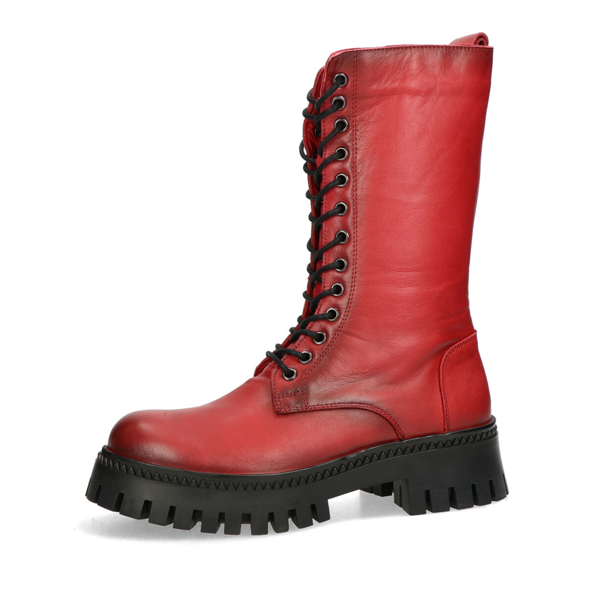 Robel dámské kožené kozačky - červené - 36