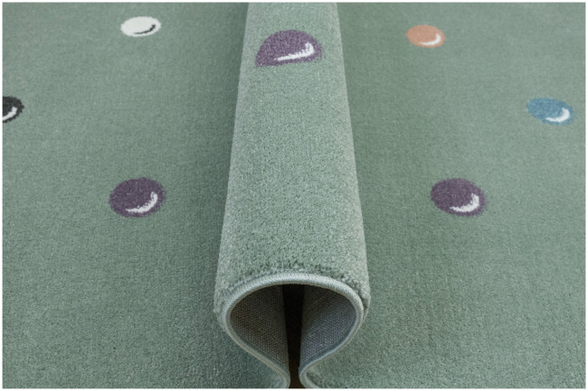 Metrážový koberec Lima C275b zelený / krémový