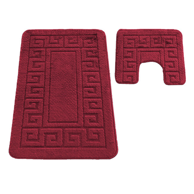 Sada koupelnových koberečků Montana Ethnic Barn Red