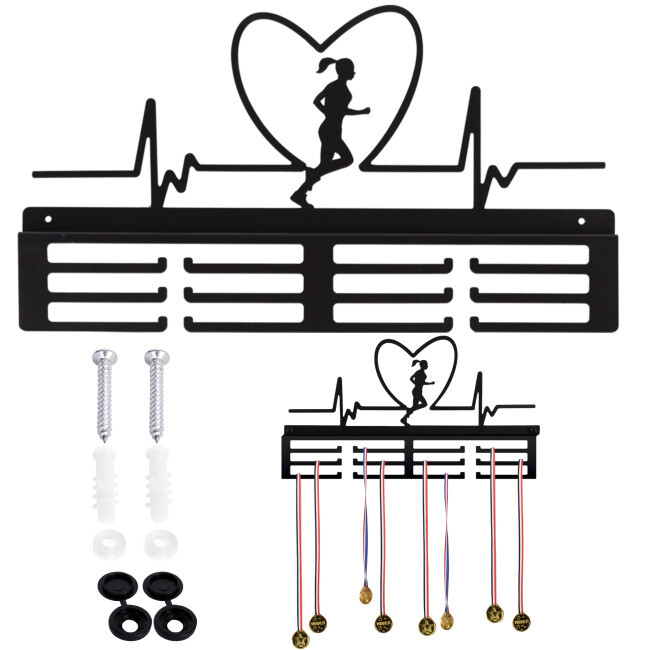 Nástěnný věšák na medaile PULZ černý