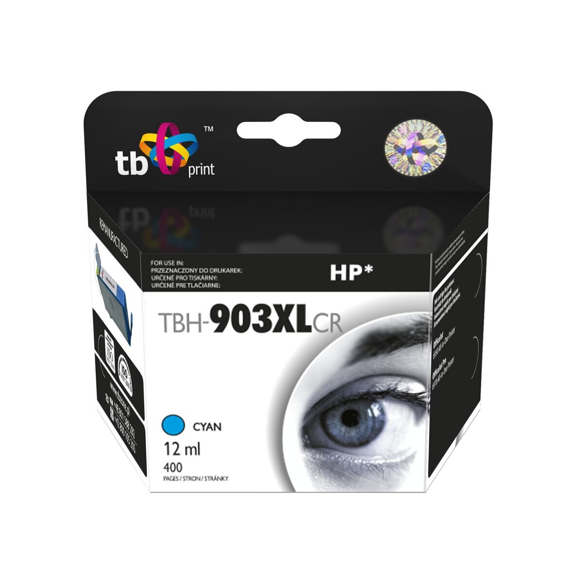 Ink. kazeta TB kompat. s HP OJ 6950, Cyan, ref TBH-903XLCR