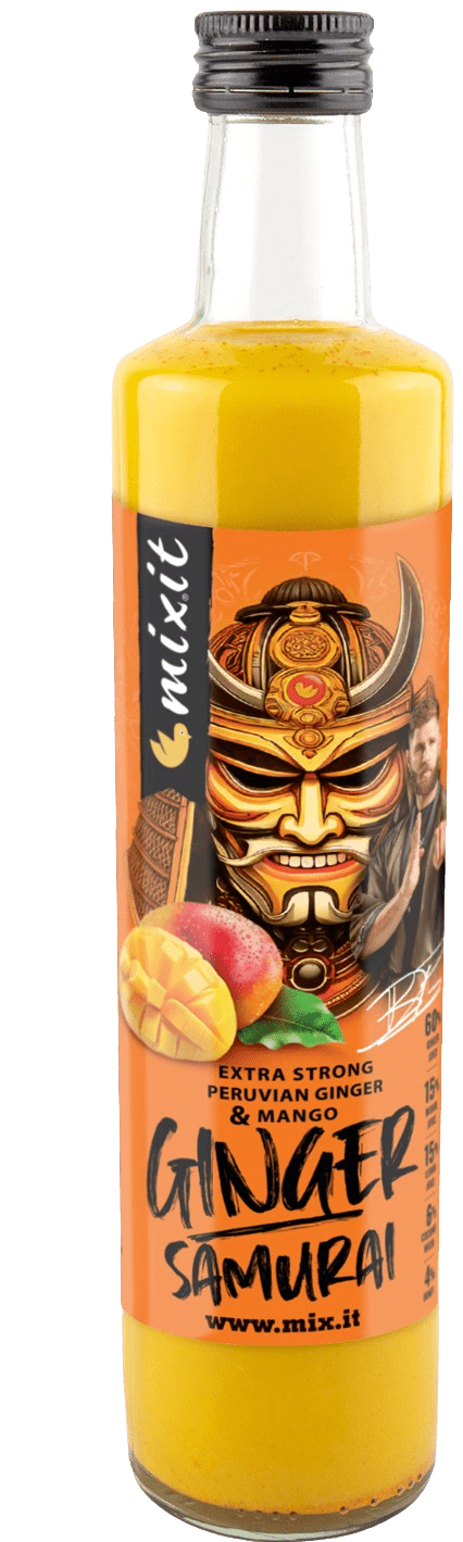 MIXIT Ginger Samurai – Zázvorový nápoj s mangem Jirky Procházky 500 ml