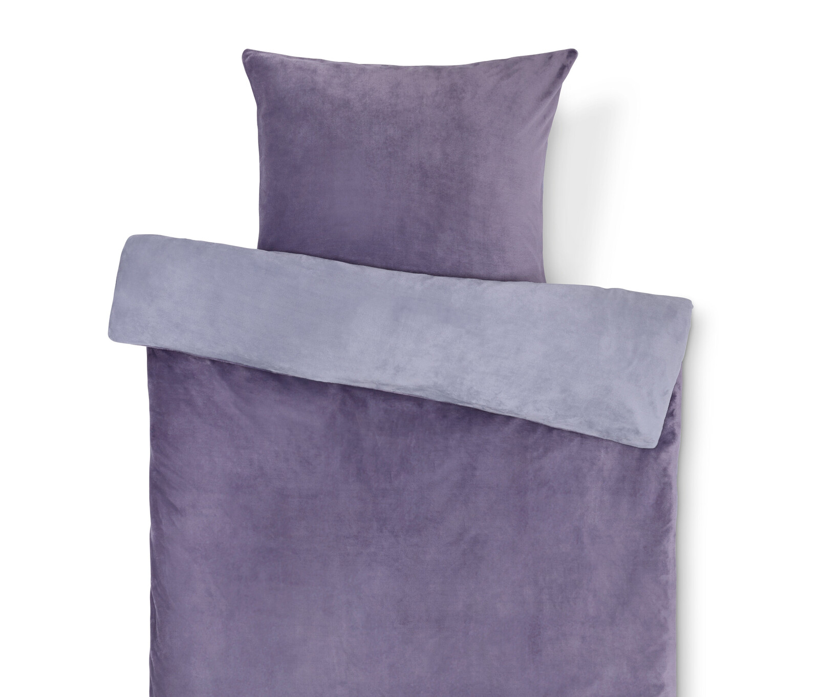 Tchibo - Plyšové povlečení - barva: fialová