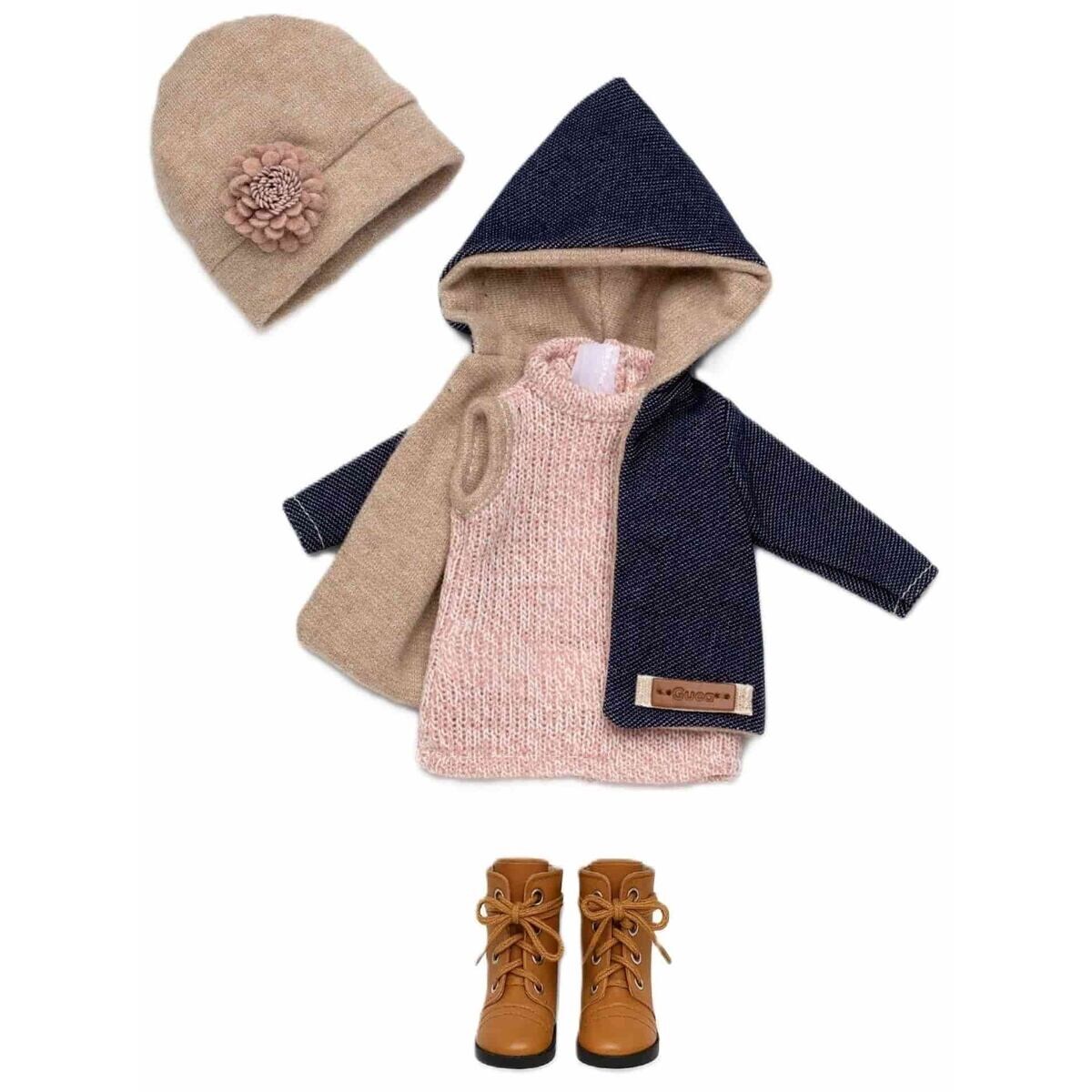 Guca P857 Obleček pro panenku PENELOPE velikosti 34 cm s botičkami