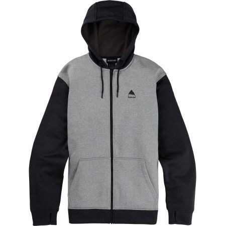 Mikina Burton Oak Full-Zip Hoodie - Šedá - L