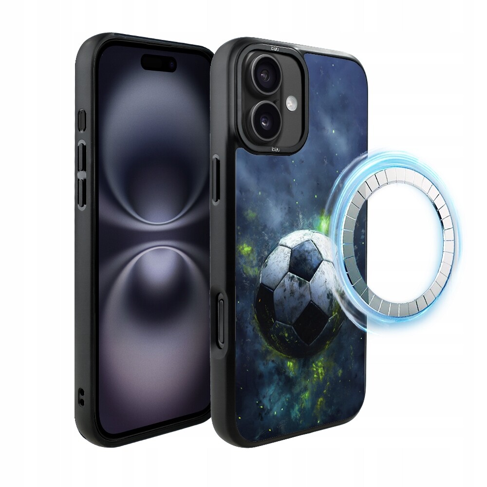 Pouzdro pro iPhone 16 Plus Ibizu DropGuard Matt s MagSafe, Fotbal