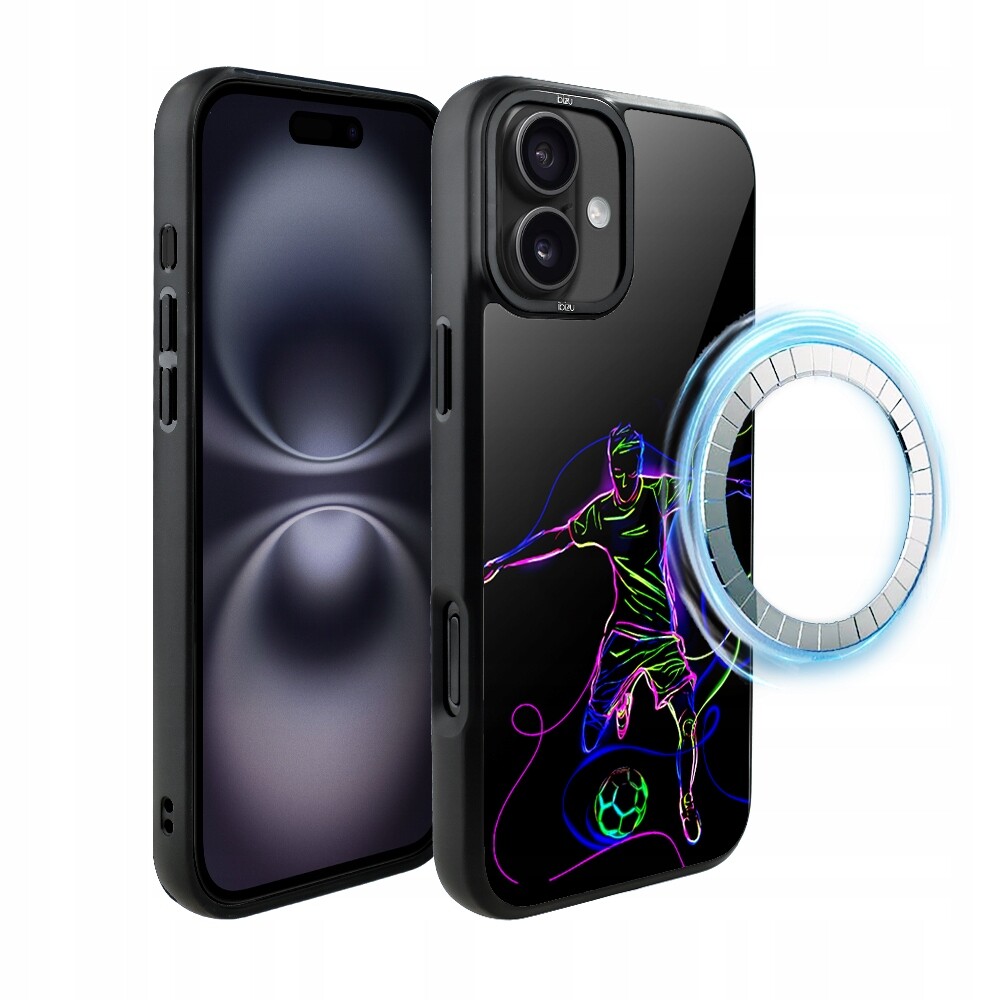 Matný Pouzdro Ibizu DropGuard pro iPhone 16 Plus s MagSafe, Síla fotbalu