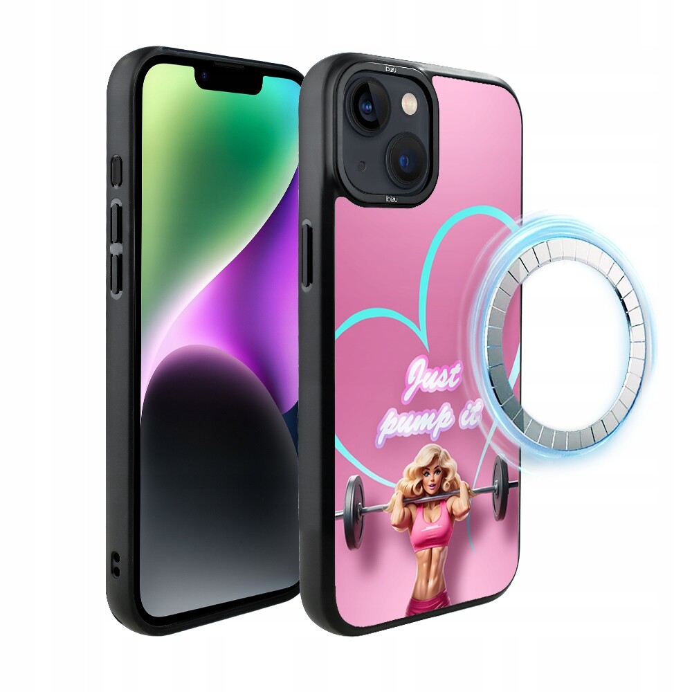 Matný Pouzdro Ibizu DropGuard pro iPhone 14 Plus s MagSafe, Pump it love