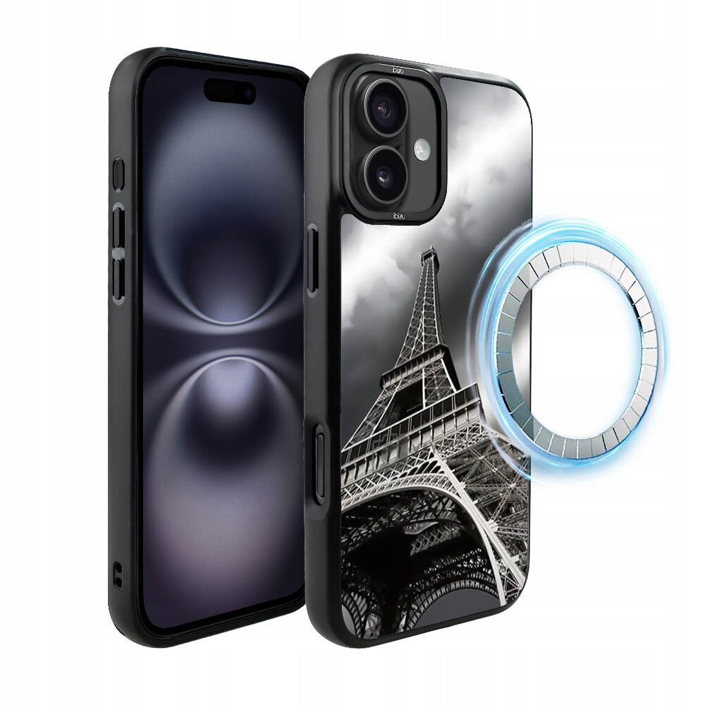 Pouzdro pro iPhone 16 Plus Ibizu DropGuard Matt s MagSafe, Eiffelova věž