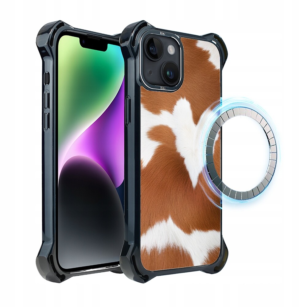 Pouzdro pro iPhone 14 Ibizu DropGuard Ultra s MagSafe, alpská kráva