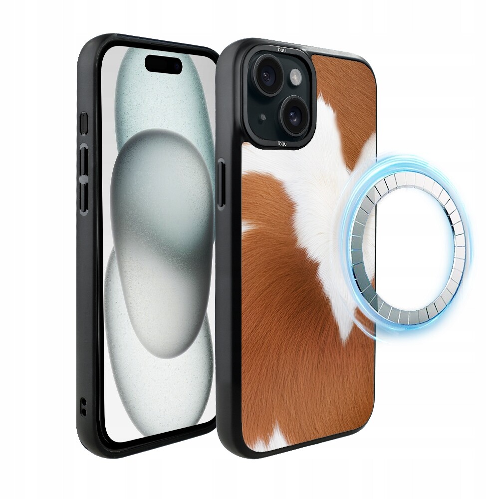 Pouzdro pro iPhone 15 Ibizu DropGuard Matt s MagSafe, Alpská kráva