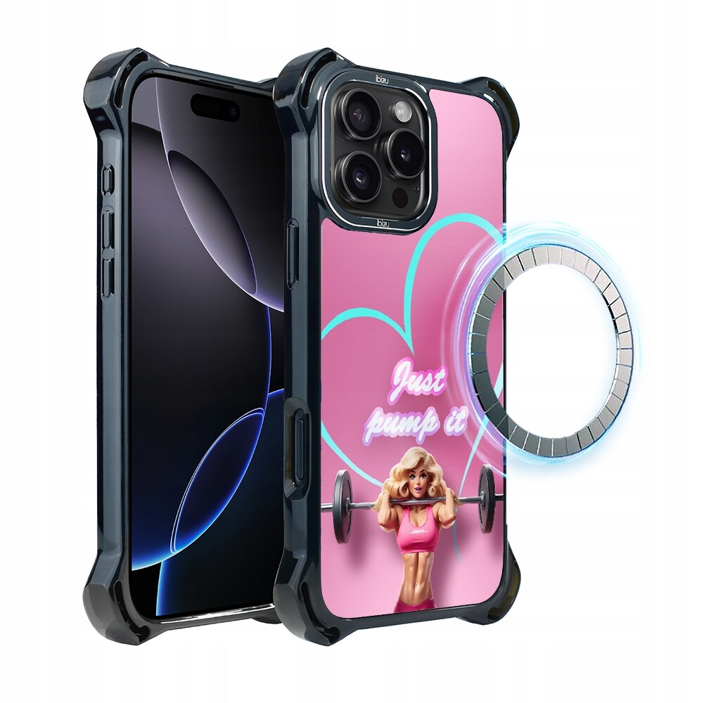 Pouzdro Ibizu DropGuard Ultra s MagSafe na iPhone 16 Pro Max, Pump it love