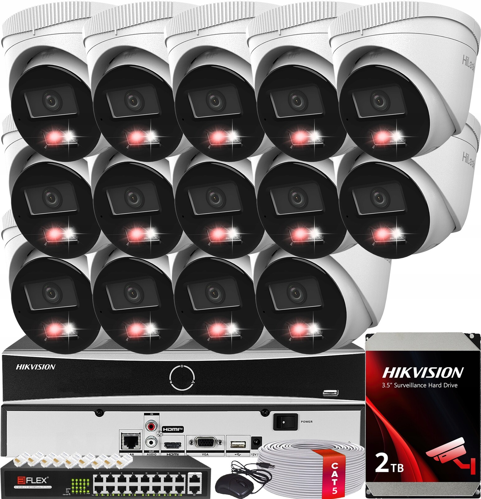 Venkovní Monitorovací Sada Ip 6MPx IPC-T260HA-LU Hilook Hikvision 2TB