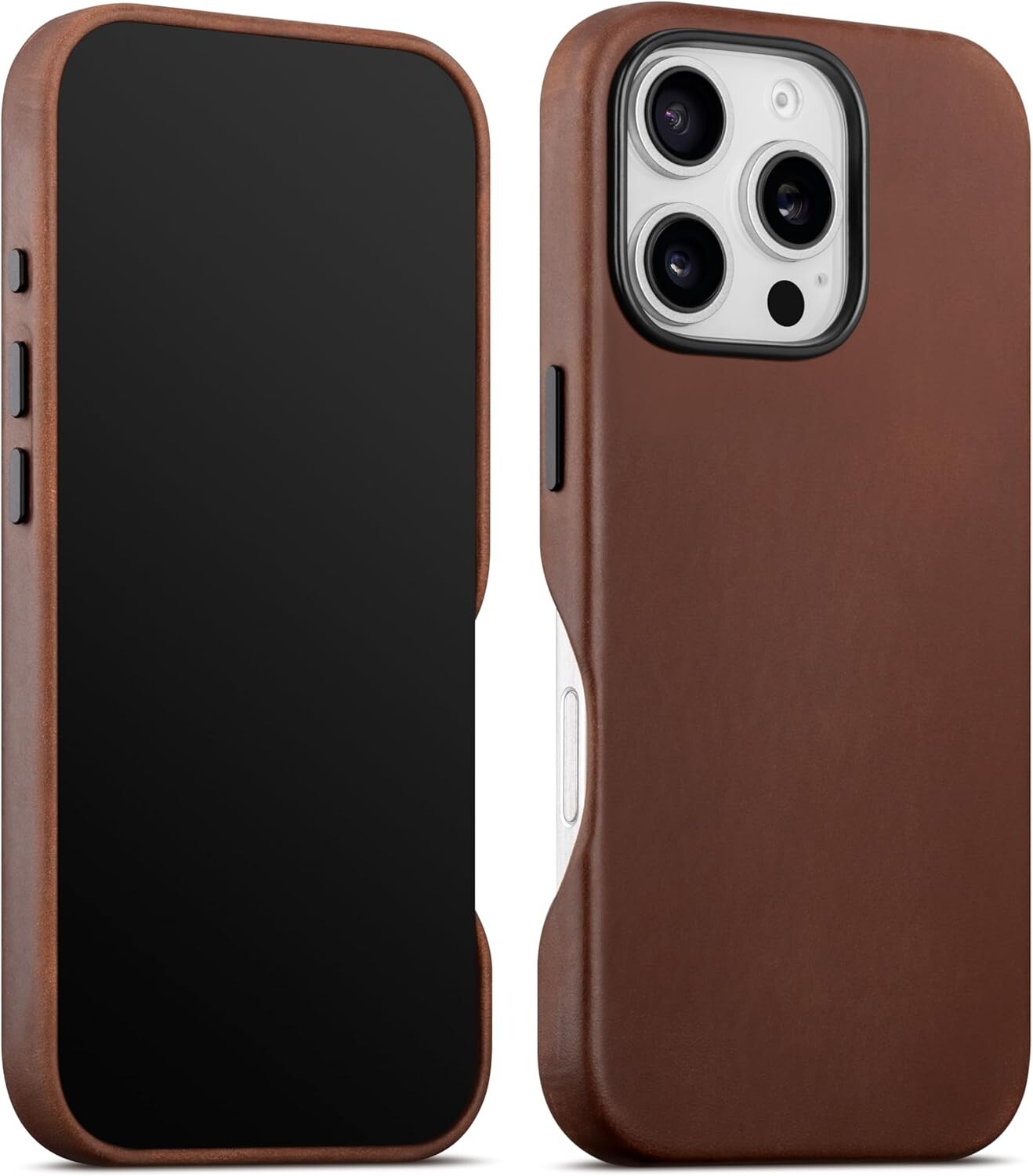 Maogoam přírodní Pouzdro MagSafe pro iPhone 16 Pro Max, hnědé