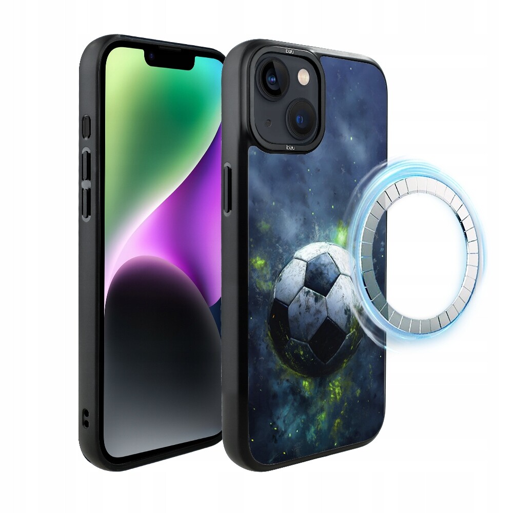 Pouzdro pro iPhone 14 Plus Ibizu DropGuard Matt s MagSafe, Fotbal