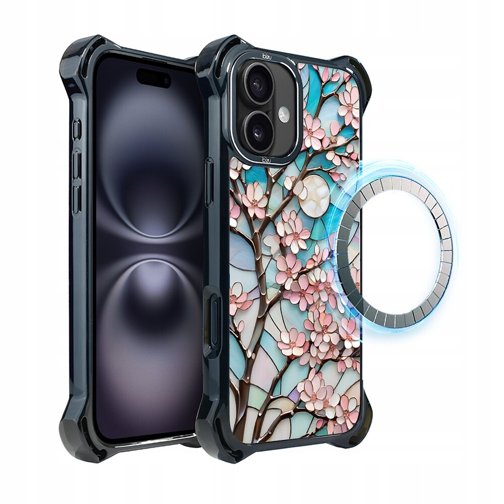 Pouzdro pro iPhone 16 Plus Ibizu DropGuard Ultra s MagSafe, Měsíční Višeň