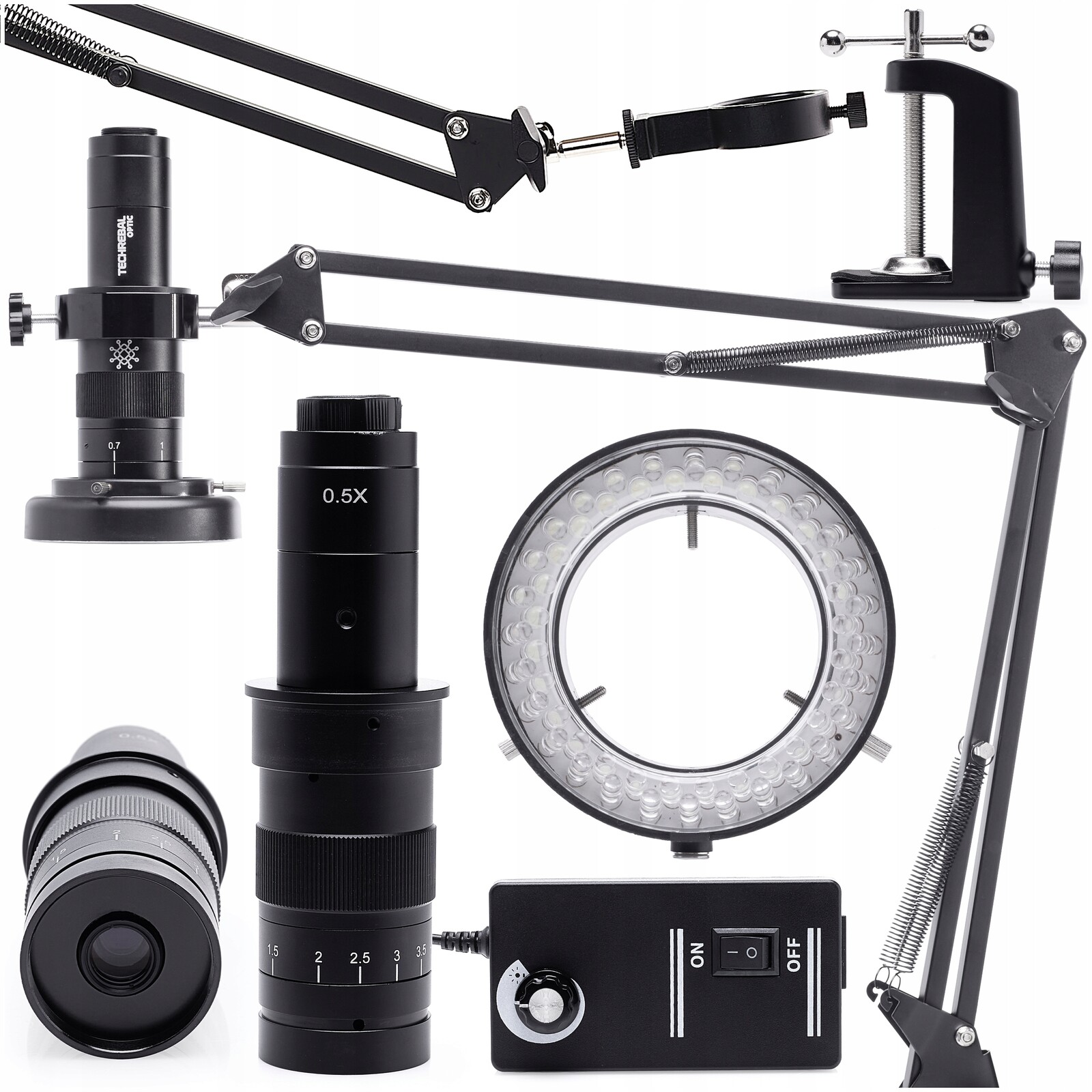 Digitální Mikroskop Techrebal 10A 45x S Nastavitelným Ramenem Světlo 56x Led