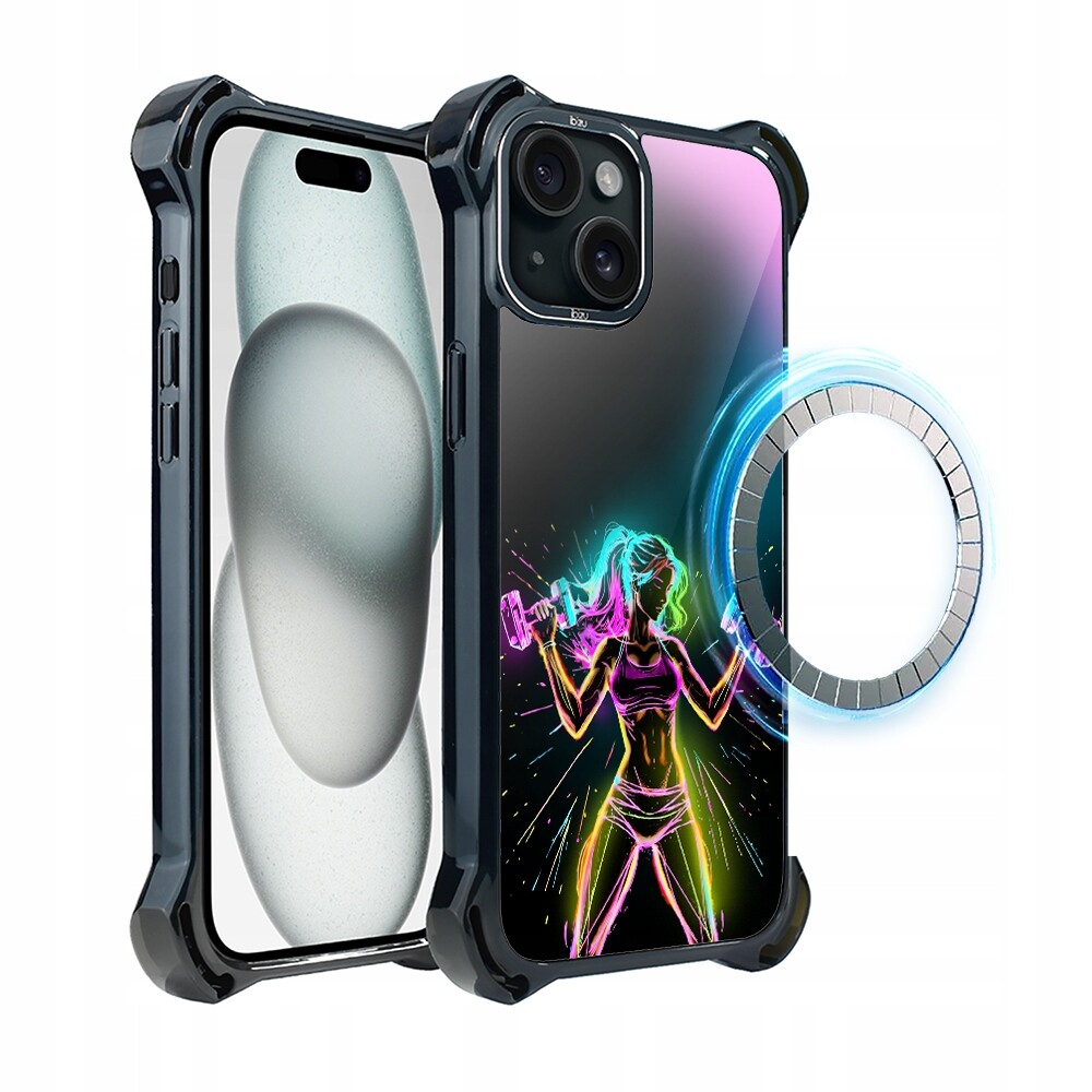 Pouzdro pro iPhone 15 Ibizu DropGuard Ultra s MagSafe, fitness vibrace