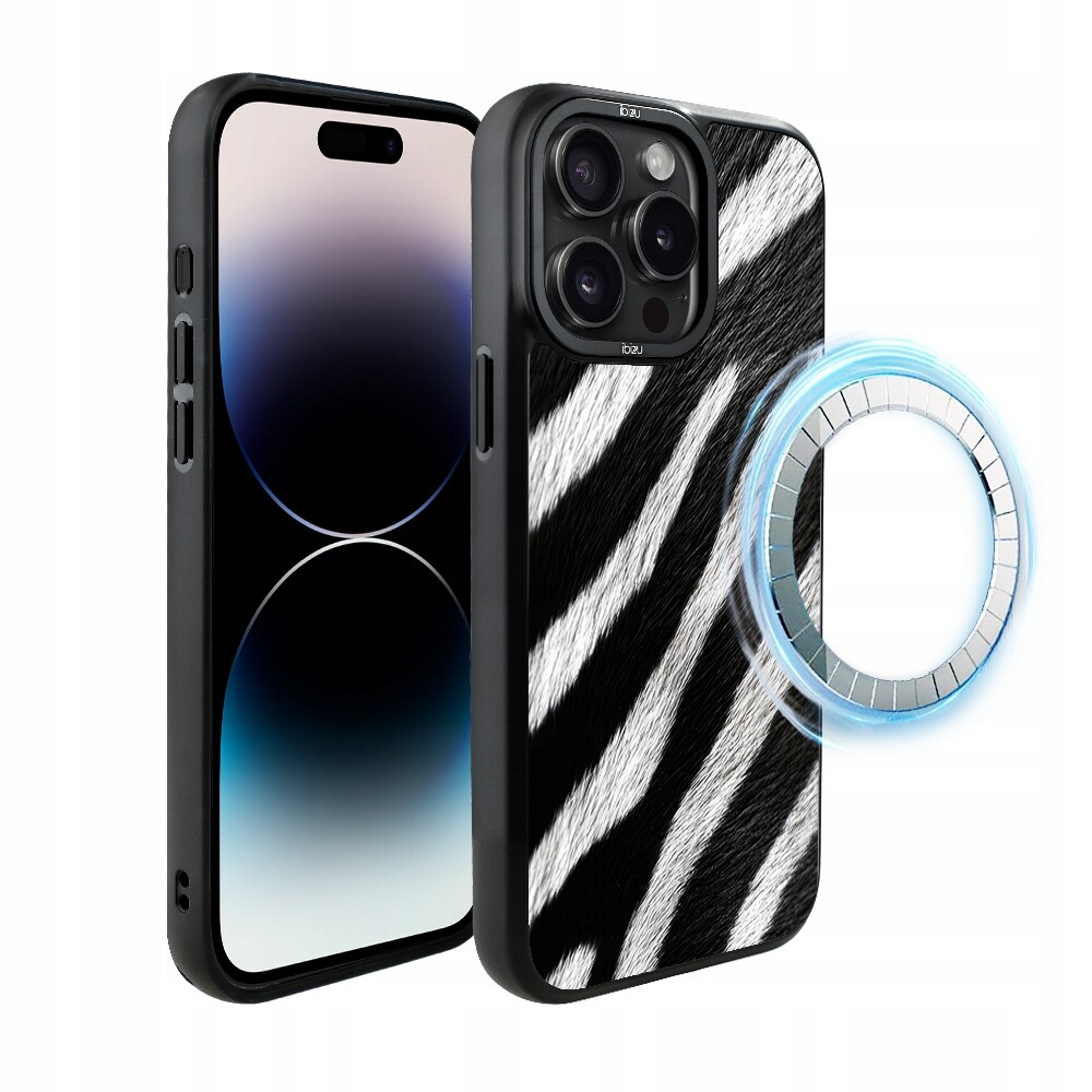 Matný Pouzdro Ibizu DropGuard pro iPhone 14 Pro s MagSafe, Zebra