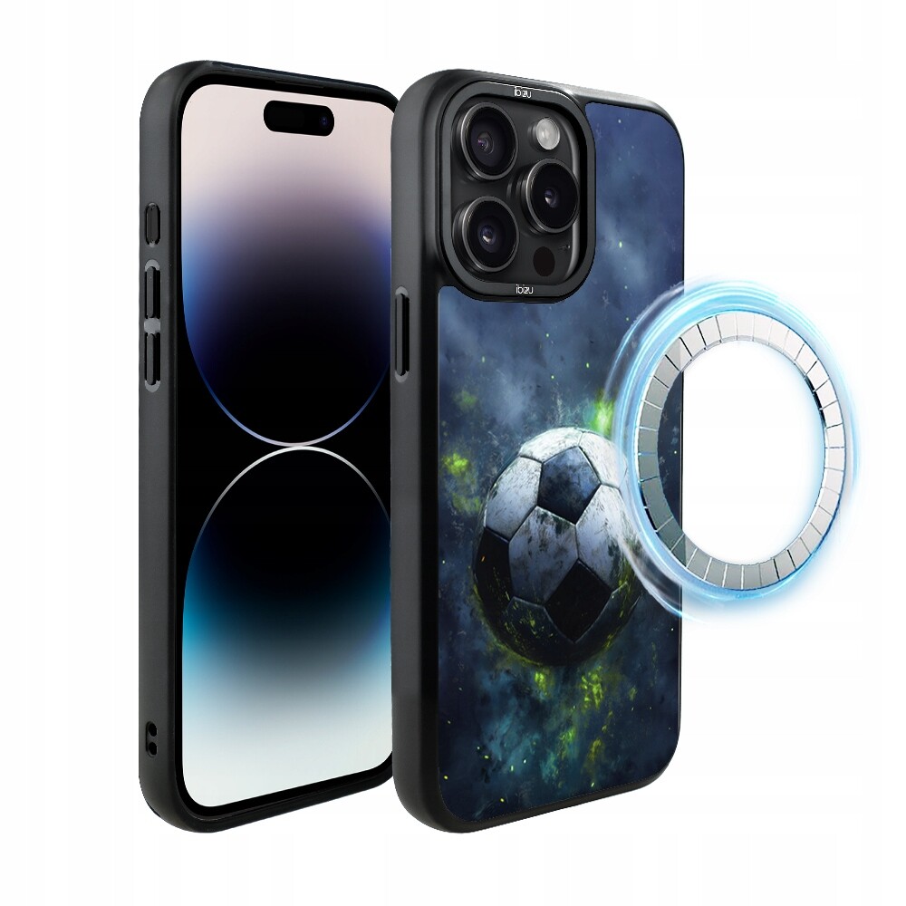 Pouzdro pro iPhone 14 Pro Ibizu DropGuard Matt s MagSafe, Fotbal