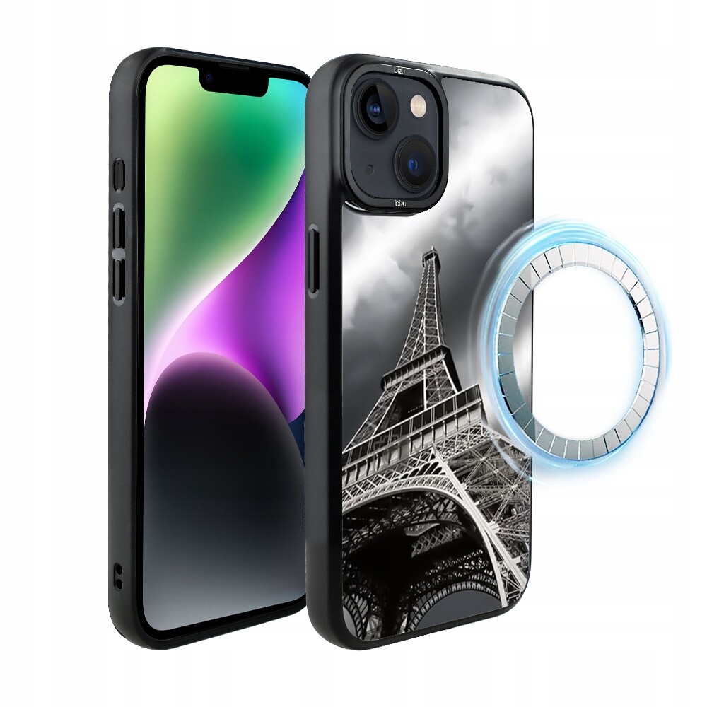 Pouzdro pro iPhone 14 Plus Ibizu DropGuard Matt s MagSafe, Eiffelova věž