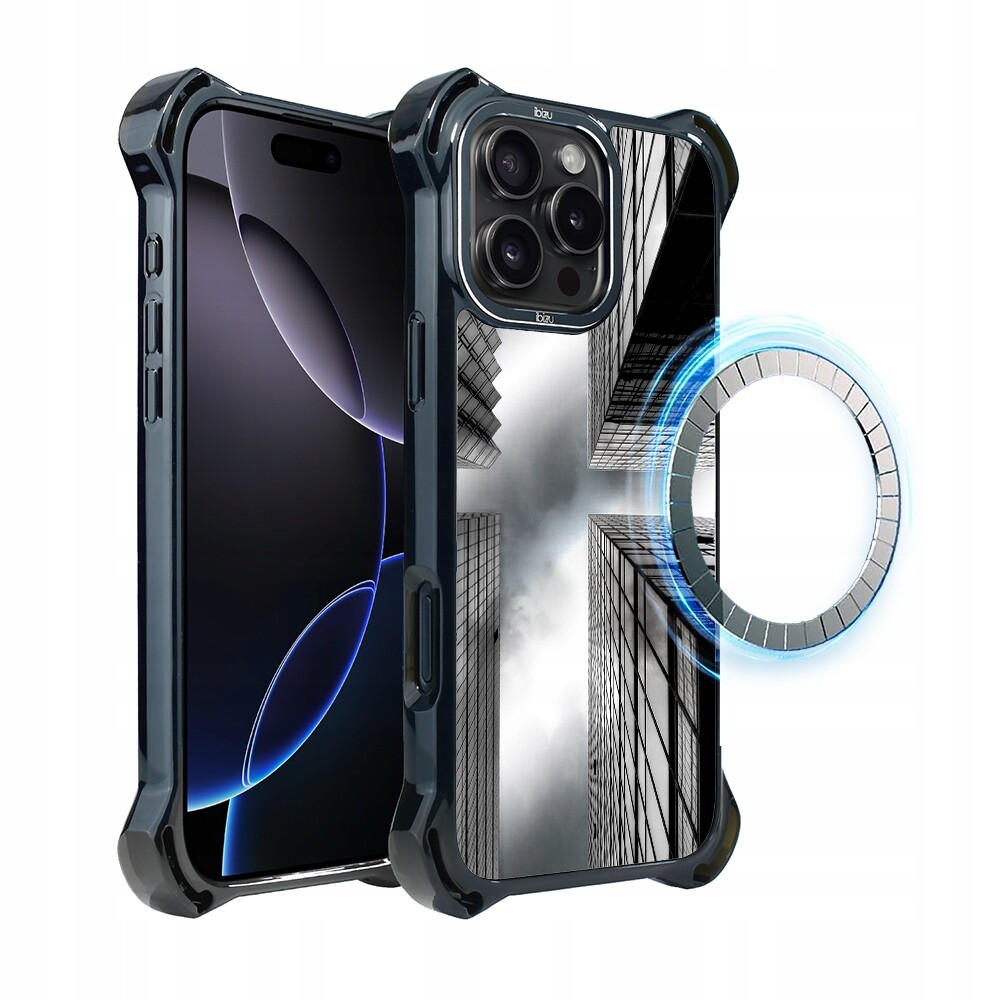 Pouzdro pro iPhone 16 Pro Ibizu DropGuard Ultra s MagSafe, Mrakodrapy