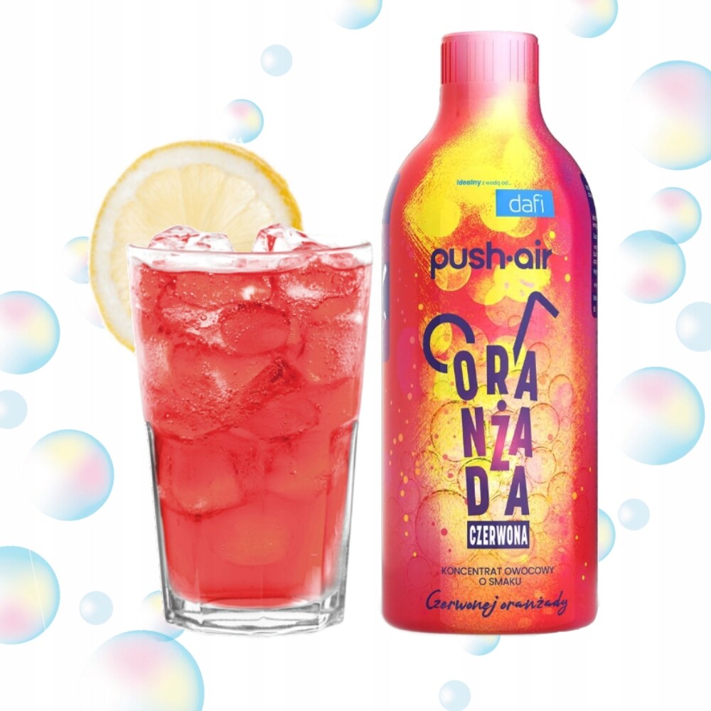 PushAir Koncentrát na vodu Červená Oranžáda sirup do saturátoru Dafi 0,5 l