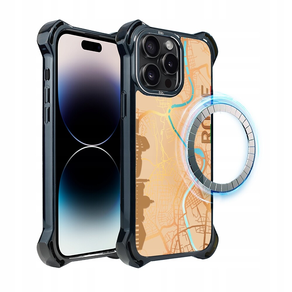 Pouzdro iPhone 14 Pro Max Ibizu DropGuard Ultra s MagSafe, Řím